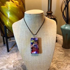 NWT handmade one of a kind domino necklace.